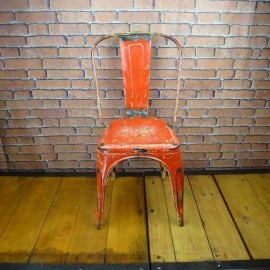 Tolix Chair - Industrial Furniture -  Type A Red - ITC003