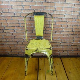 Tolix Chair Industrial Furniture -  Type A Yellow - ITC004