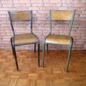Chaises d'Ecole Mullca - Decoration Vintage - Lot de 2 - VMC002