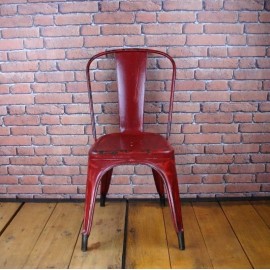 Tolix Chair - Industrial Furniture -  Type A Red - ITC001