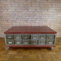 Coffee Table - Industrial Furniture - 12 Drawers - ICT003