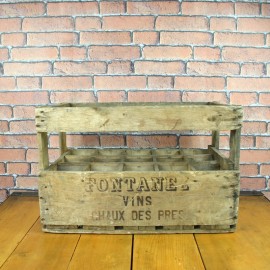 French Vintage Wine Wooden Crate