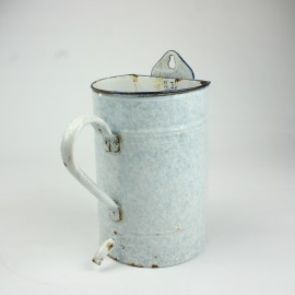 Vintage Enamel Jar - Blue and White Marble