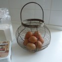 Vintage Egg Wire Basket